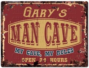 Metal Man Cave Wall Sign My Cave My Rules Vintage Rustic Tin 9