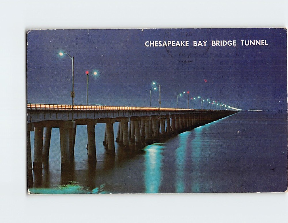 Postcard Chesapeake Bay Bridge Tunnel Virginia