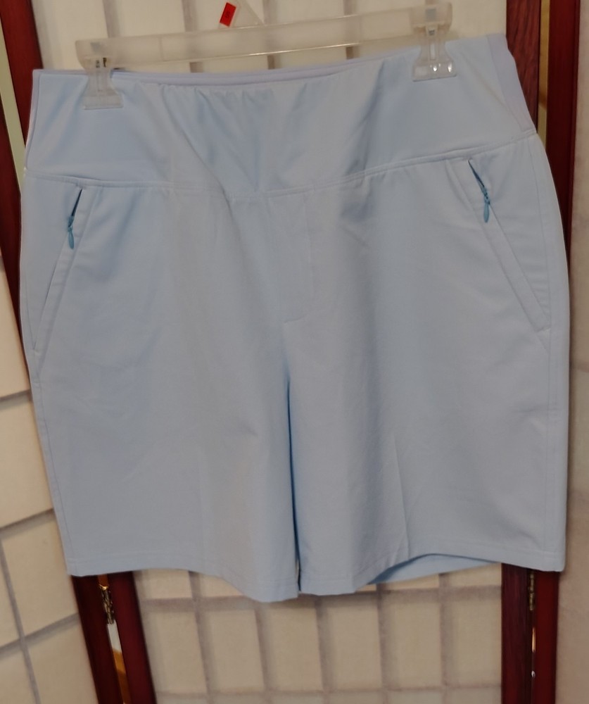 Tek Gear Women’s Blue Athletic Shorts Zip Pockets Elastic Pull-On 7