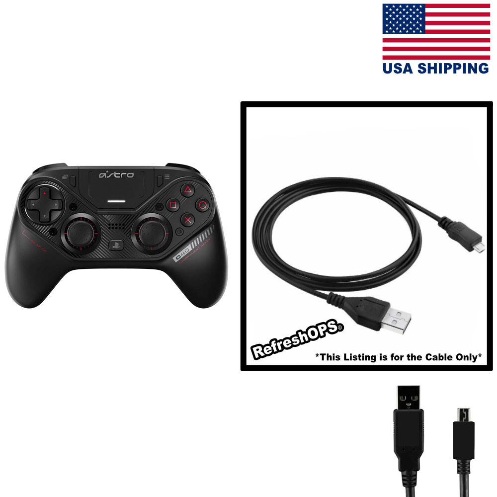 Astro Gaming C40 TR PS4 Controller USB Cable Transfer Cord Replacement
