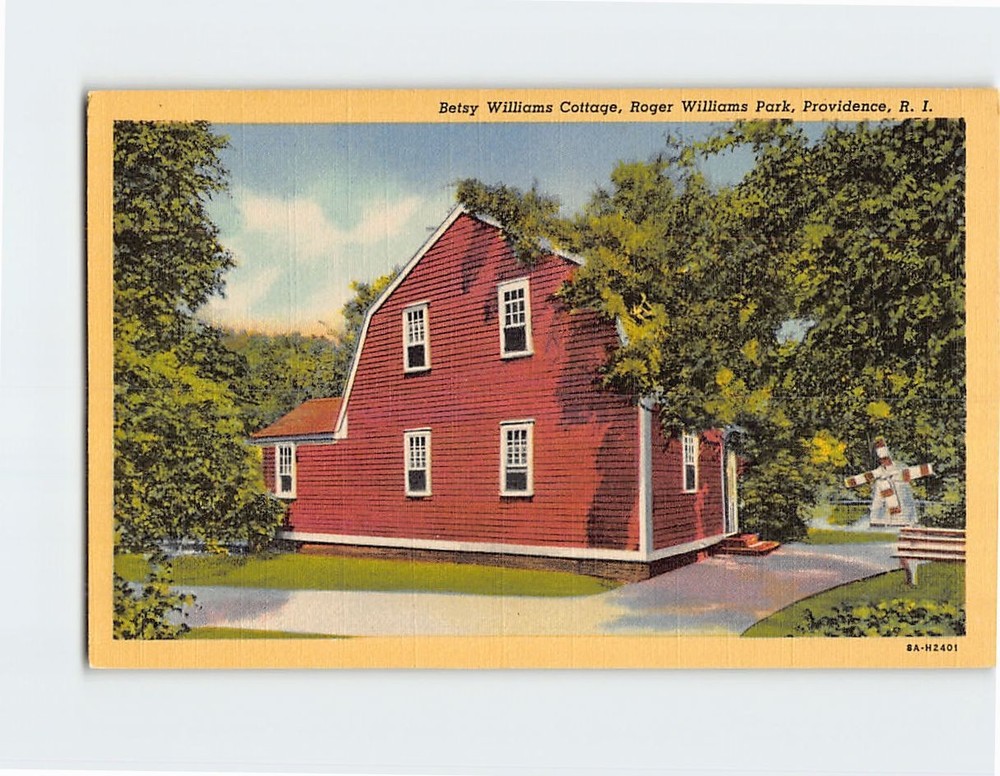 Postcard Betsy Williams Cottage Roger Williams Park Providence Rhode Island USA