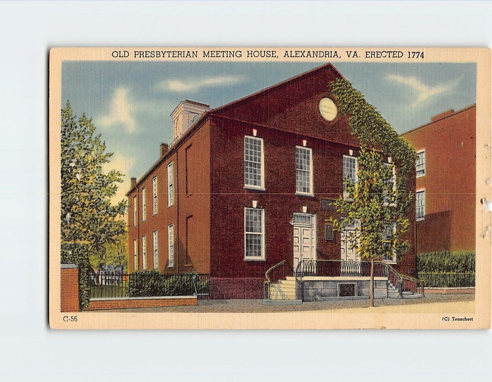 Postcard Old Presbyterian Meeting House in Alexandria Virginia