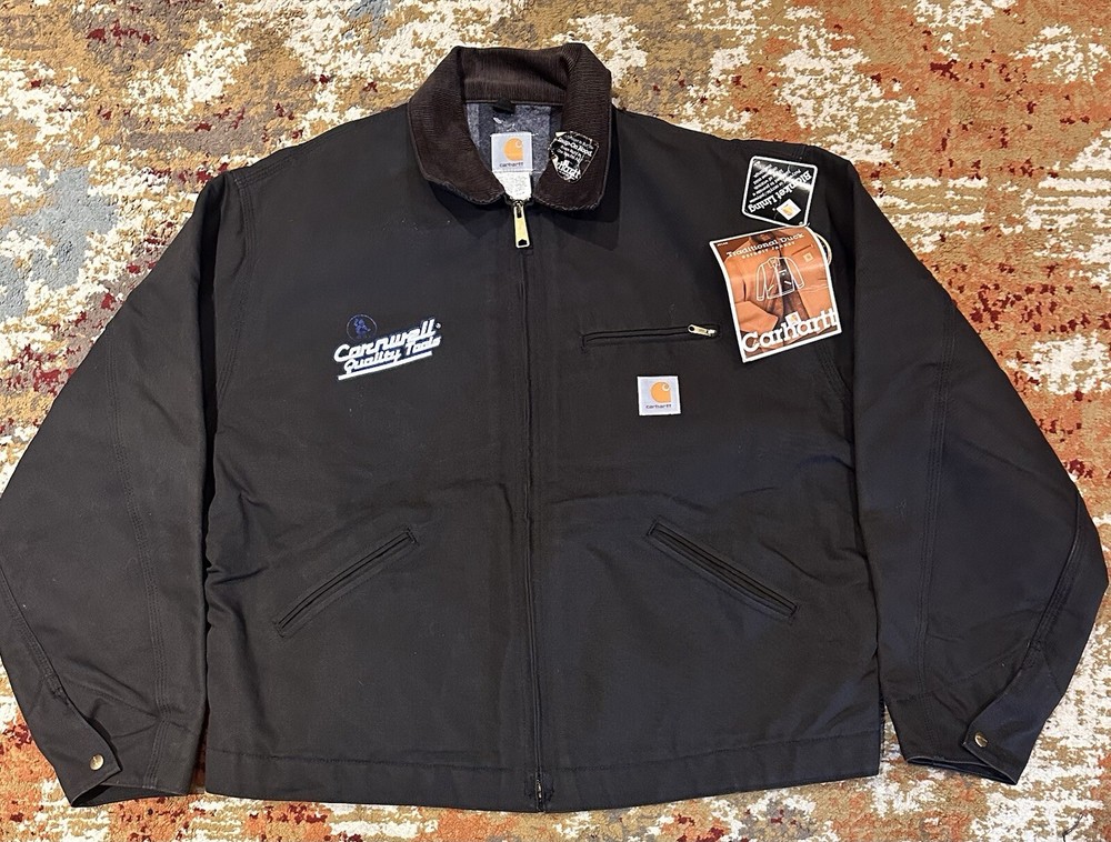 Carhartt Detroit Jacket Black XXL Size 52 New With Tags Cornwell Tools