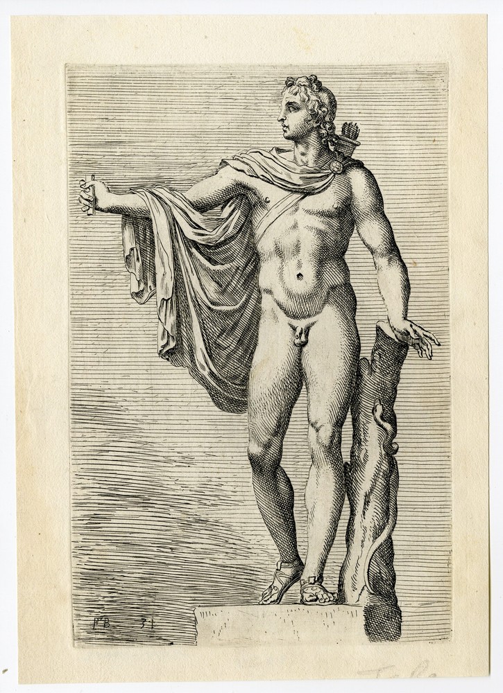STATUE-ROME-APOLLO-GREEK MYTHOLOGY-DEITY-GOD-NUDE-31-Francois PERRIER-1638