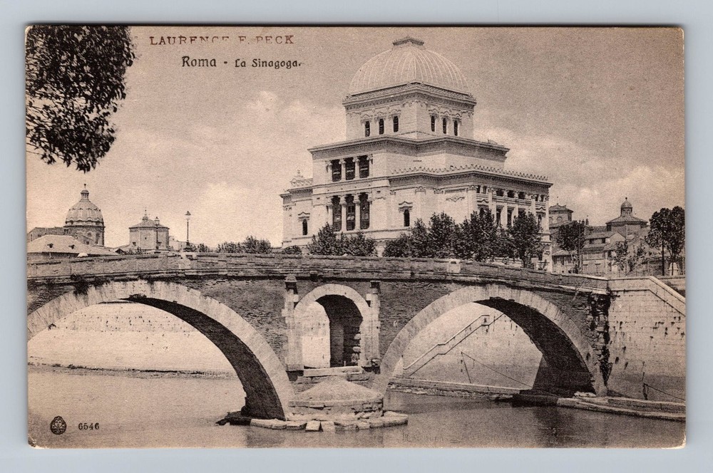 Italy- Rome Synagogue Standard Souvenir Postal Old Card View Vintage Postcard