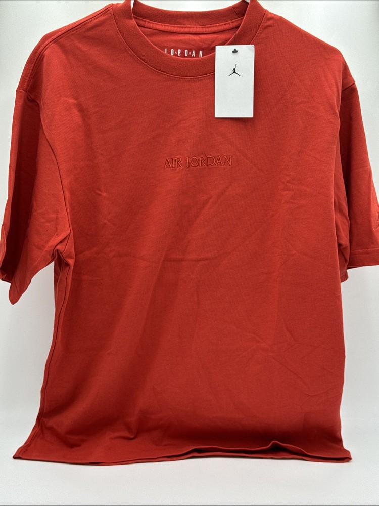 Air Jordan Embroidered Logo Men T-Shirt Red Unisex Small NWT