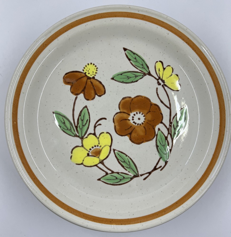 4 COUNTERPOINT Stoneware FLORAL   JAPAN 7.5 