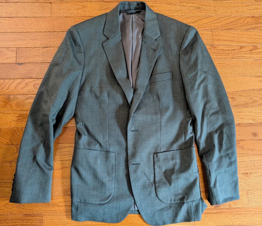 Bonobos 36R Slim Grey Jetsetter Stretch Italian Wool Blazer