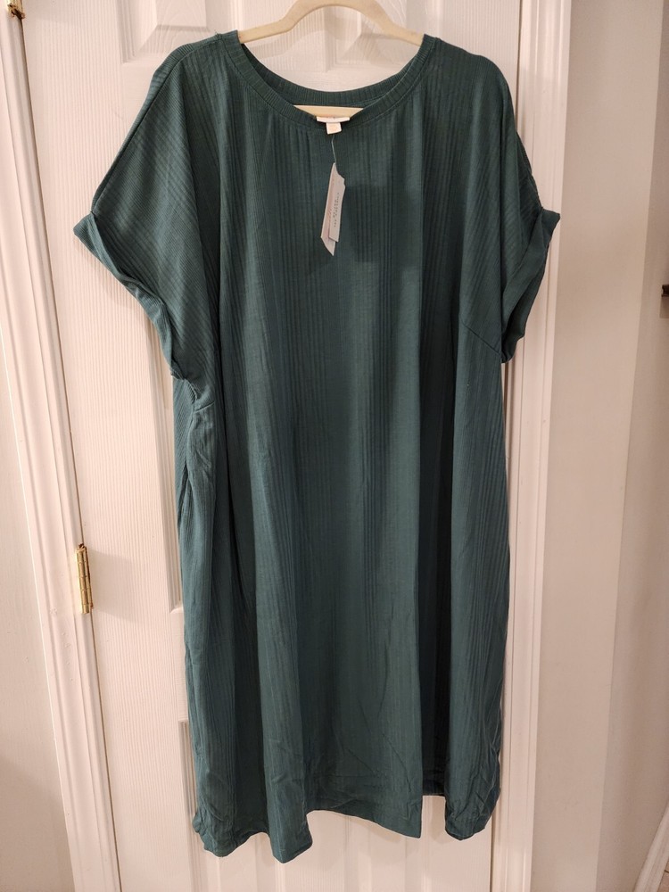 Lularoe Chelsea 3XL Ribbed Green NWT