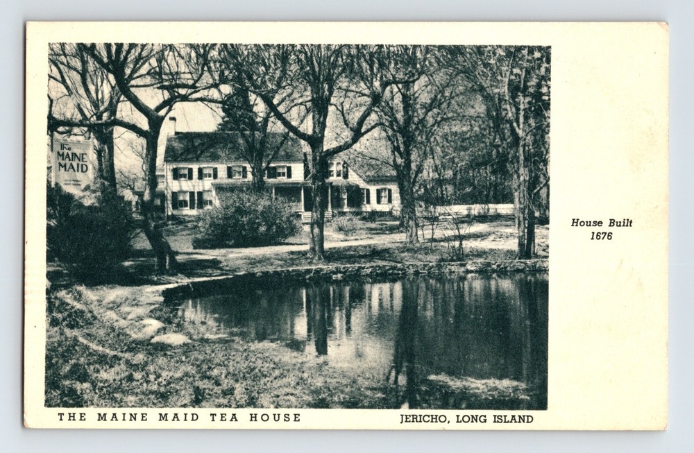 Postcard New York Long Island Jericho Maine MAid Tea House 1940s Unposted