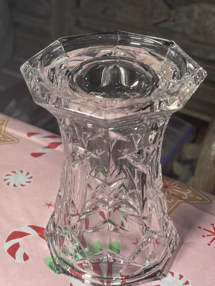 Marquis By Waterford Lead Crystal Pillar Candle Holder/Vase