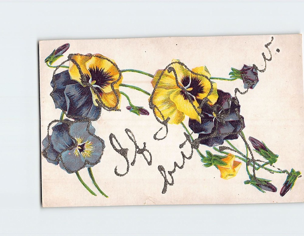 Postcard Floral Art Print Greeting Card
