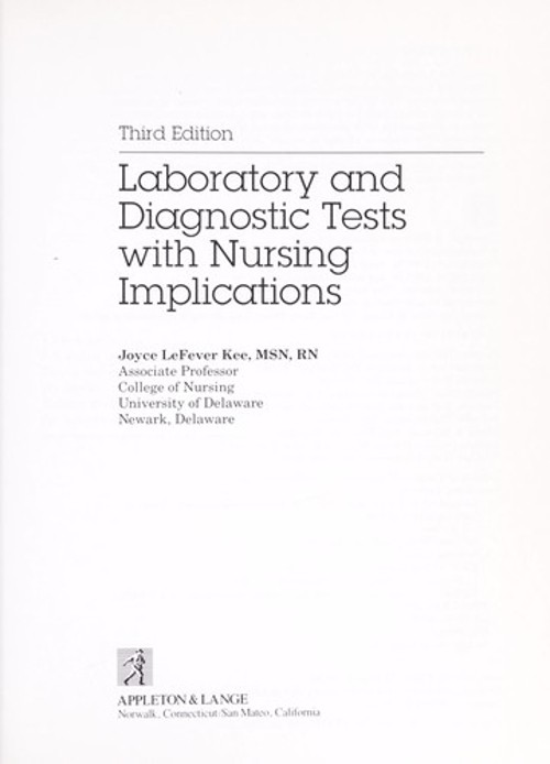 Laboratory and Diagnostic Tests : With Nursing applications JoyceFree US Delivery | ISBN:0838555780