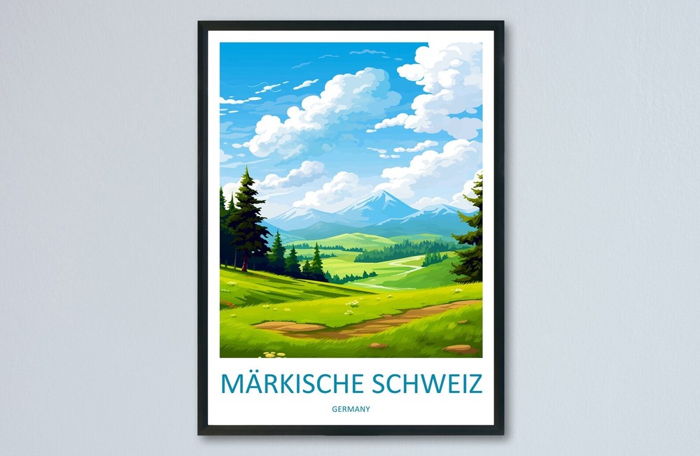Mrkische Schweiz Travel Print Mrkische Schweiz Home Dcor Germany Art Print