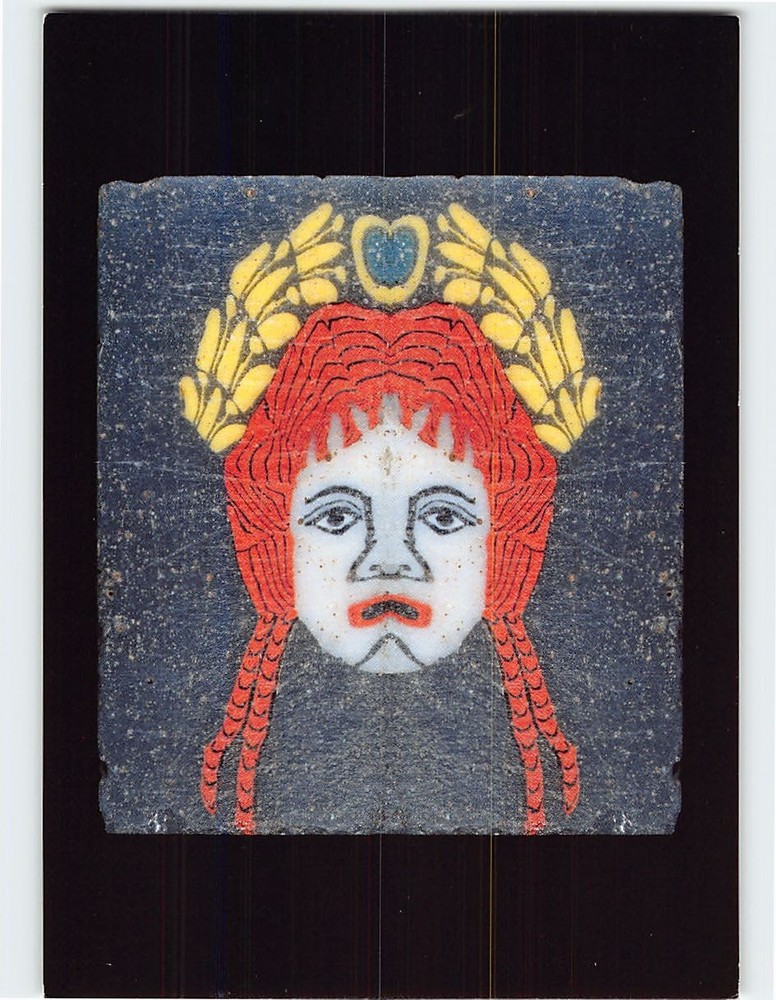 Postcard Theater Mask of a Maenad Roman Empire The Corning Museum of Glass NY