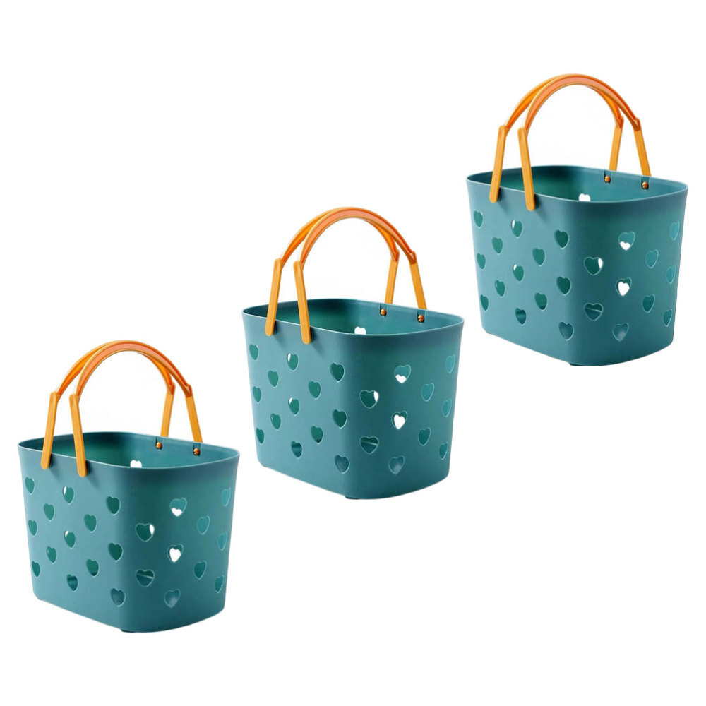 3pcs Cosmetics Basket Shower Basket Tote Spa Storage Basket Bathroom Basket
