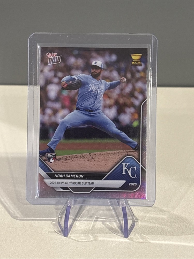 2025 Topps Now Rookie Cup Noah Cameron #RC-11 Rainbow Foil Royals SP