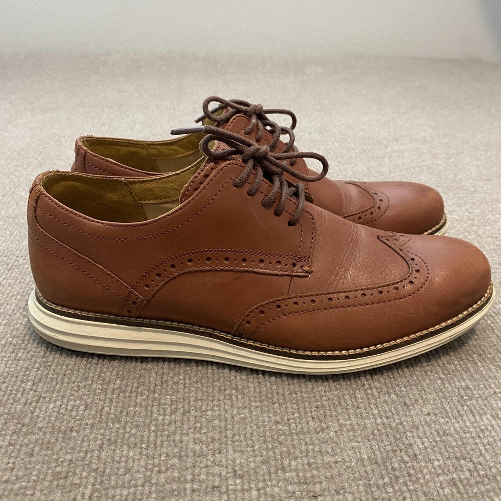 Cole Haan OriginalGrand Shoes Mens Size 10 M Brown Leather Wingtip Brogue C26471