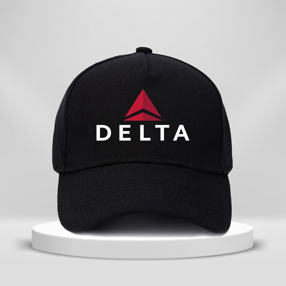 Delta Airlines Logo Print Hat 5-Panel Baseball Cap Unisex Adult