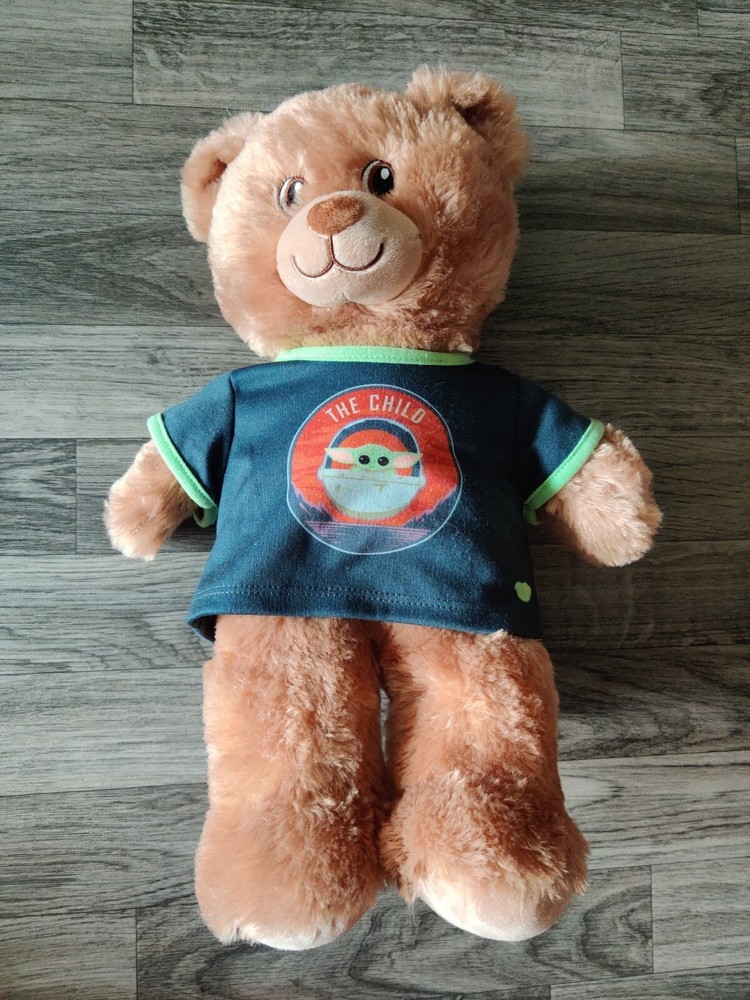 Build A Bear Plush Bear Wearing Baby YODA Grogu T-Shirt Scooby Doo Voice Box