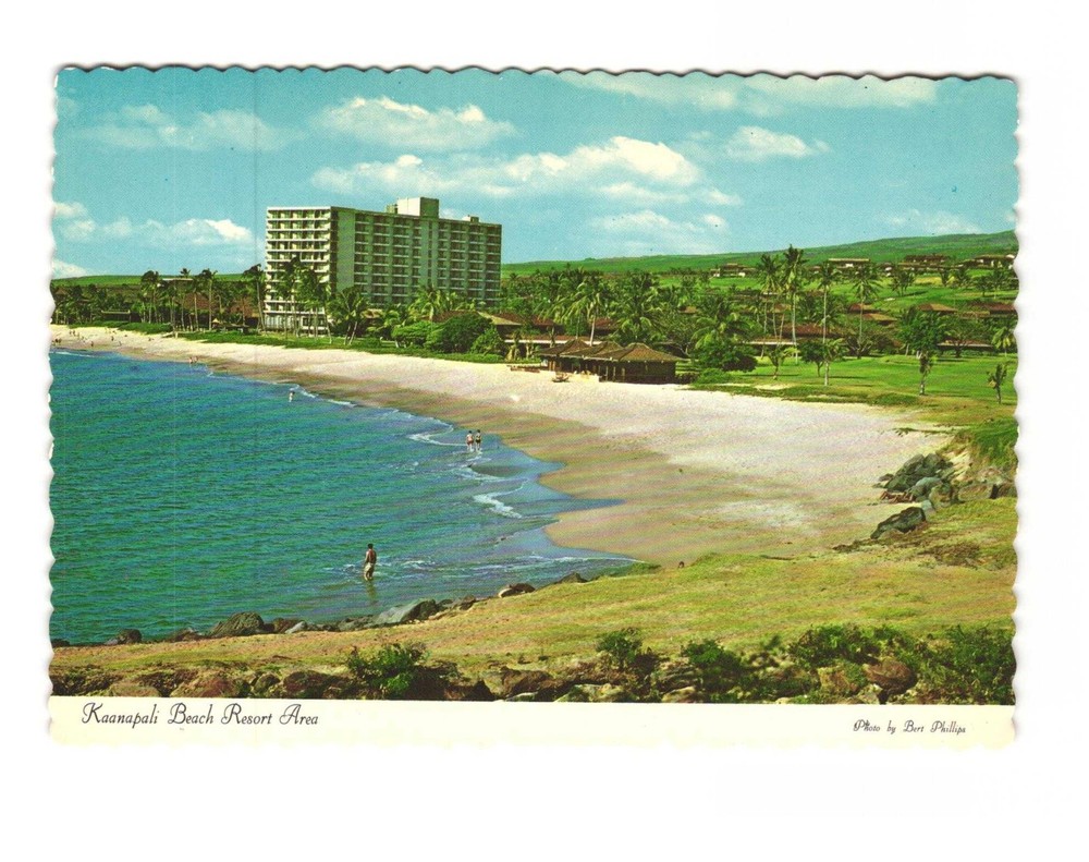 KAANAPALI Beach Resort Area MAUI HI Vintage postcard unposted