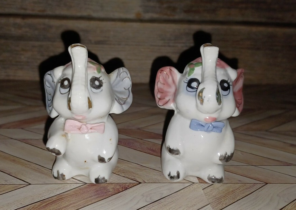 VTG Elephant Salt & Pepper Shakers