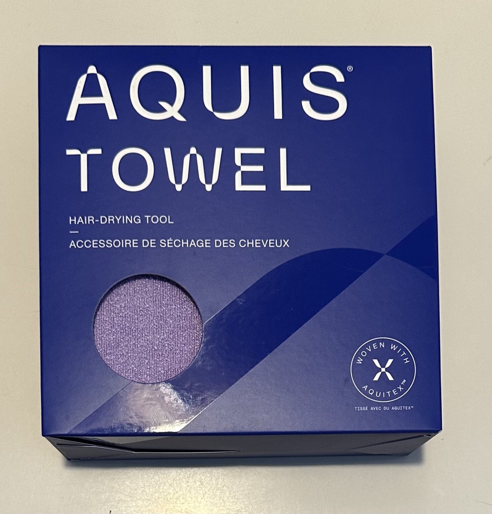 AQUIS TOWEL. Hair Drying Tool. Microfiber.Color: PURPLE/WATER LILY. New in Box