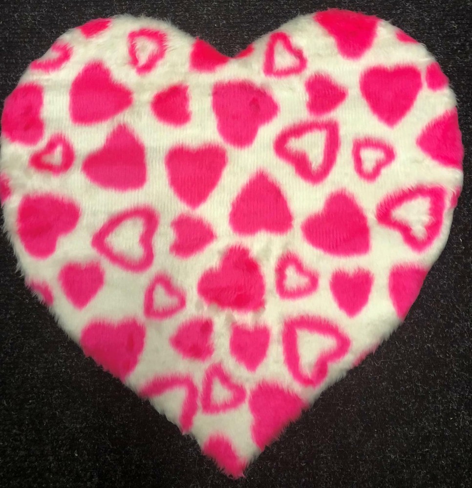 Funky Fun Soft Faux Fur Fabric Rug - HEARTS