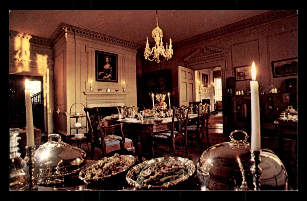 Shirley Plantation Charles City Virginia VA Dining Room Unp Postcard