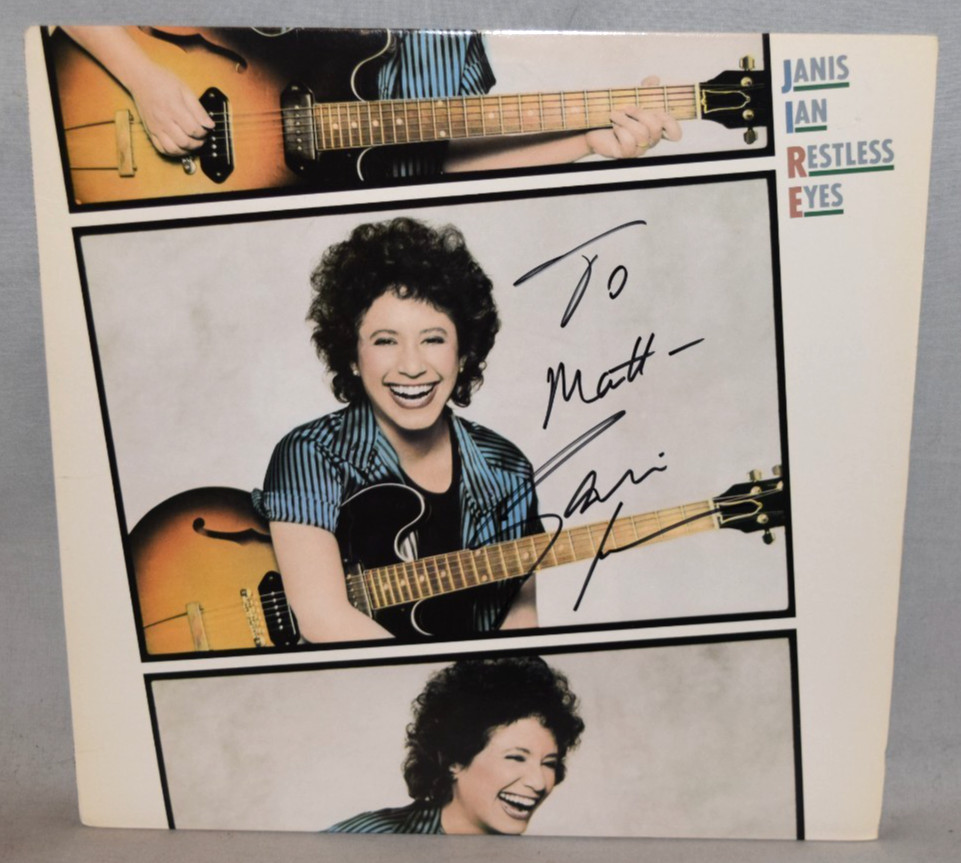 1981 -JANIS IAN- Signed/Autograph/Auto Vinyl LP Record Album - Restless Eyes