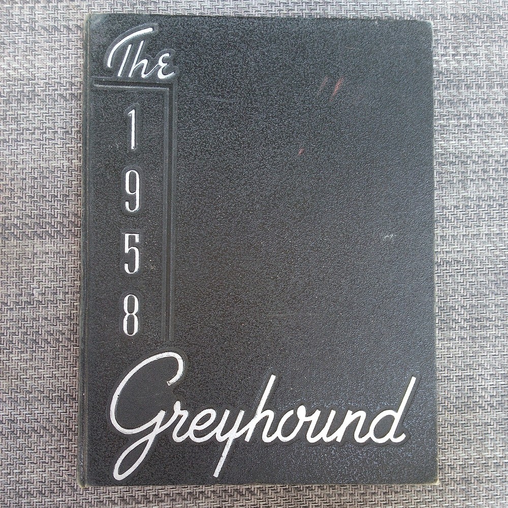 1958 Black Greyhound Grove City Ohio High School Yearbook Hardback