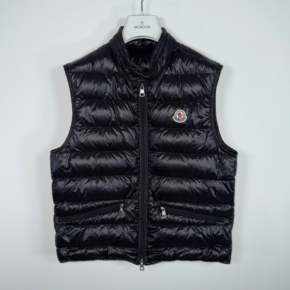 Moncler Gui Men's Gilet Lightweight Down Puffer Vest - Size 2 (S) - Black