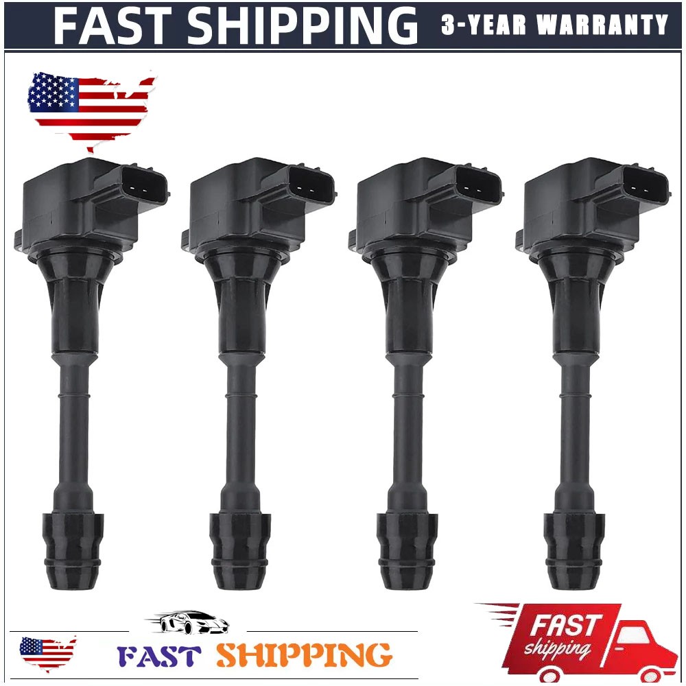 4Pcs Ignition Coils 22448-8H315 For 2002-2006 Nissan Altima Sentra 2.5L UF350