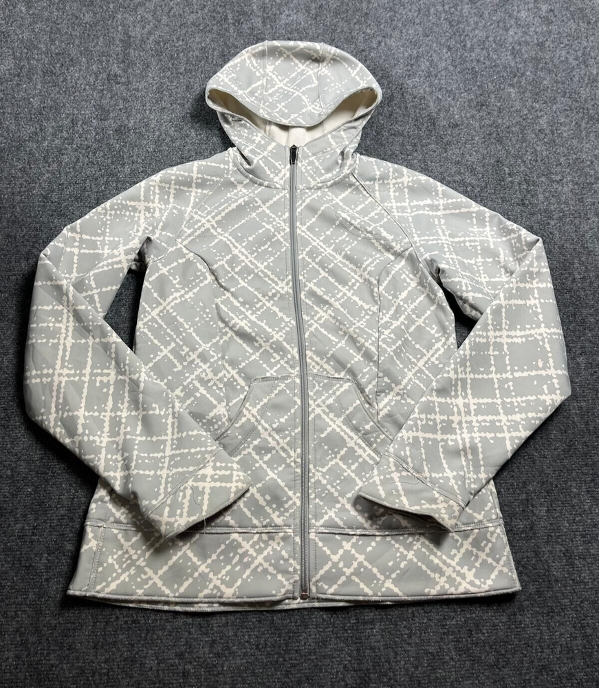 Columbia Women's Patterned Full Zip Jacket Gray Hoodie Size M