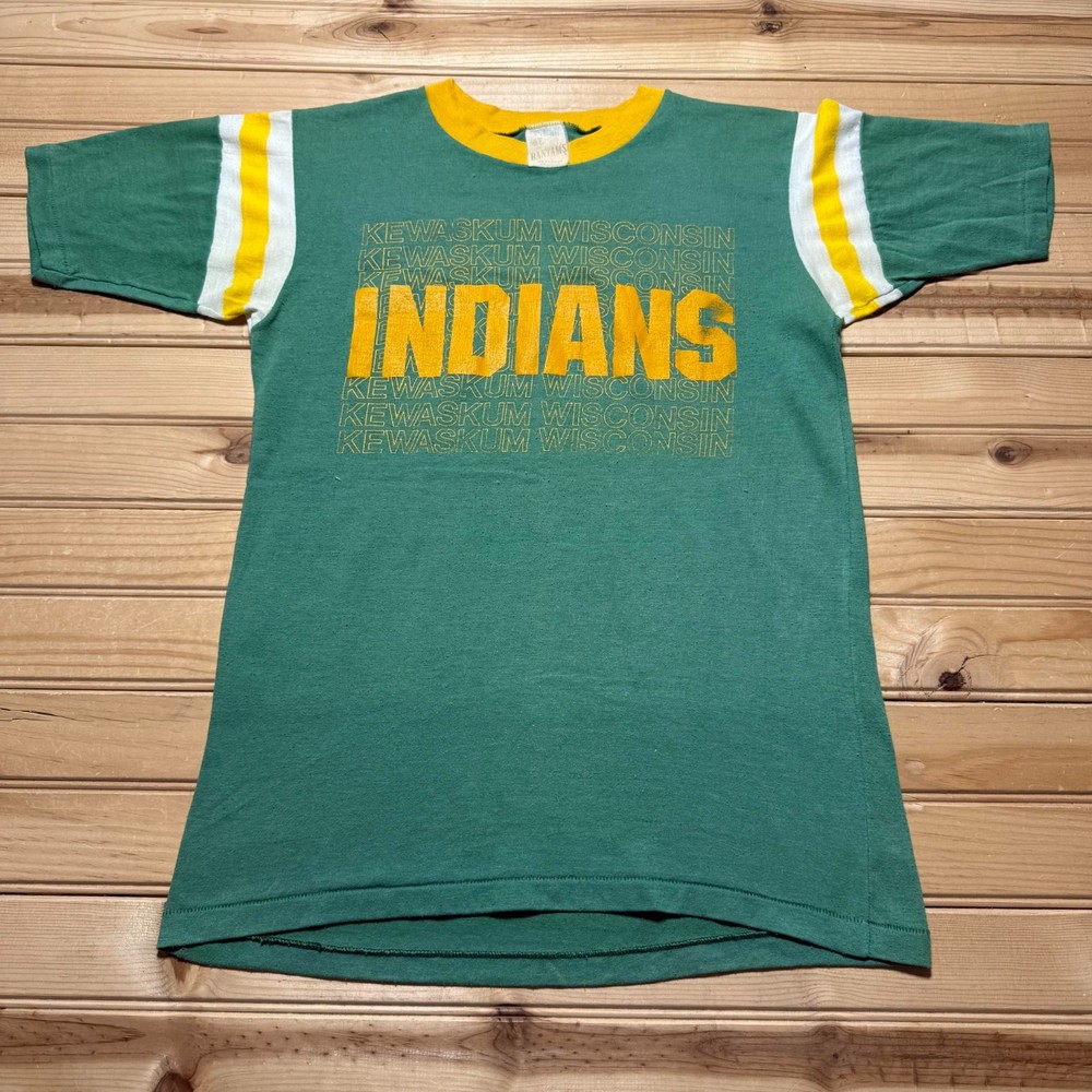 Vintage 70s 80s Kewaskum Wisconsin Indians Single Stitch Graphic T-Shirt - Small