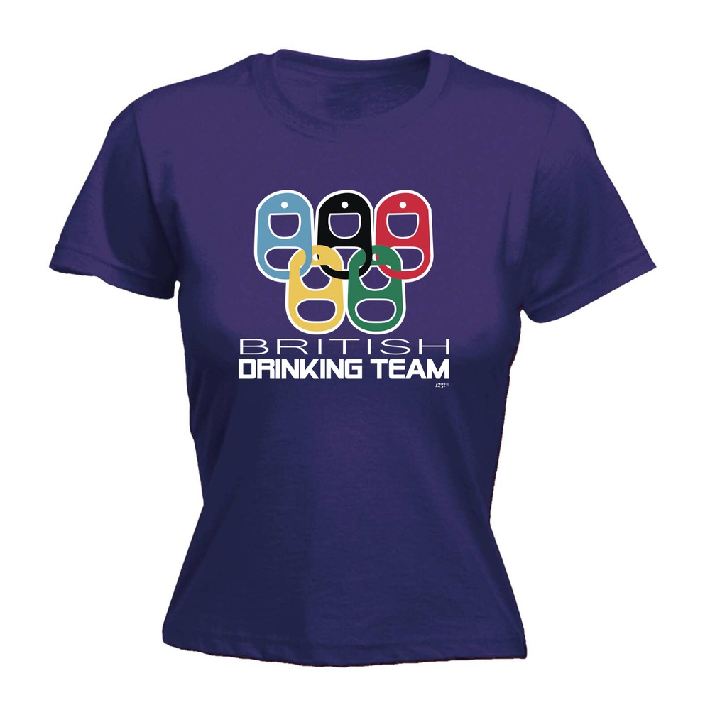 British Drinking Team Rings - Womens T Shirt Funny T-Shirt Novelty gift tshirt