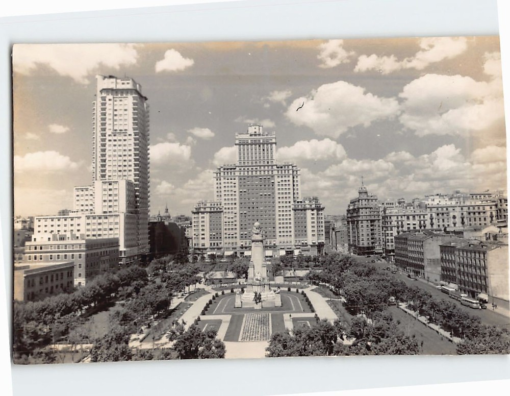Postcard Plaza de España Madrid Spain