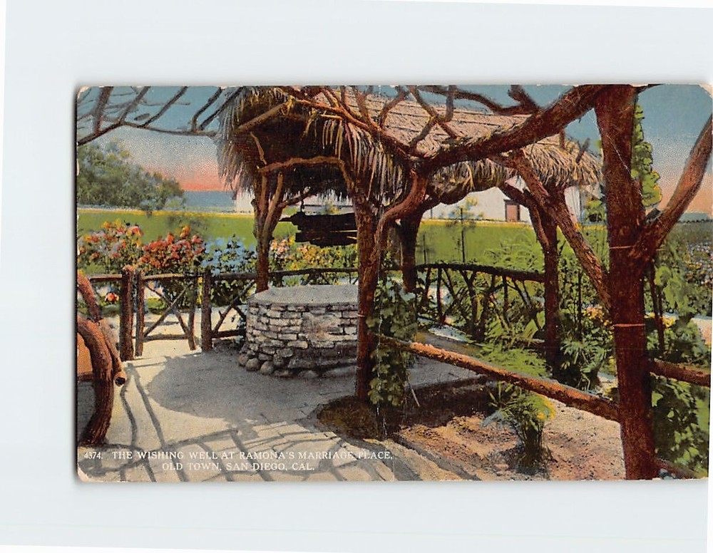 Postcard The Wishing Well At Ramonas Marriage Place Old Town San Diego CA USA