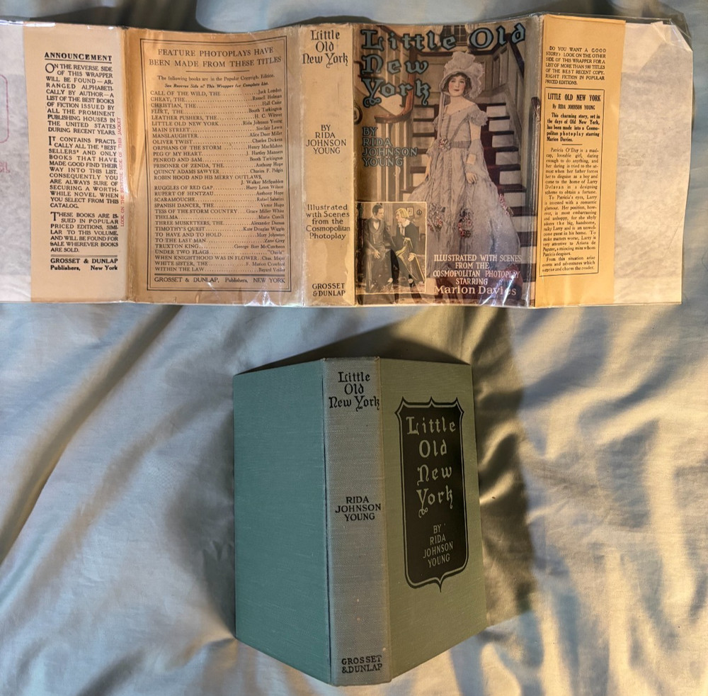 Little Old New York - photoplay edition movie tie-in DJ & stills c1923 VG