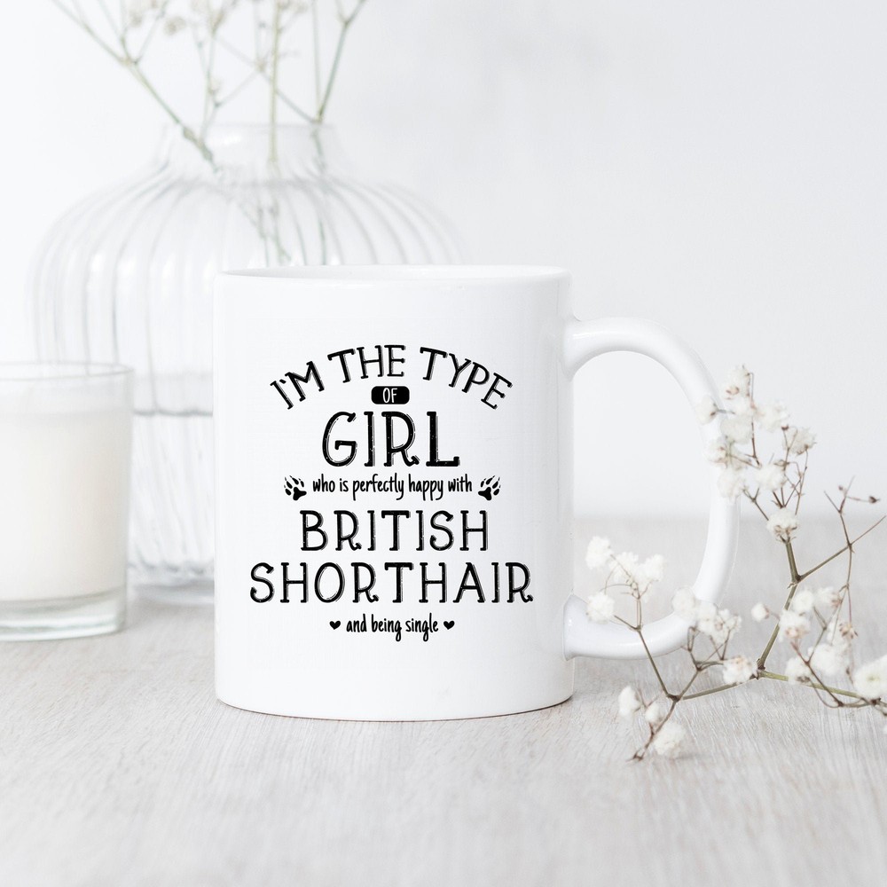 British Shorthair Girl Mug British Shorthair Cat Lover Gift British Shorthair