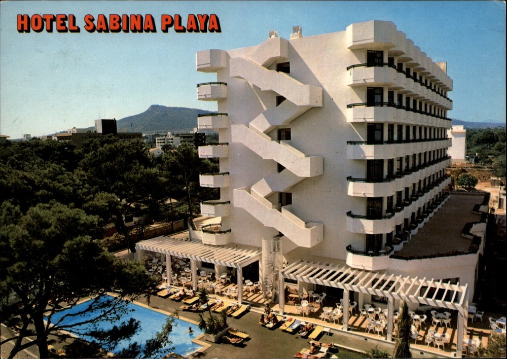 Hotel Sabina Playa Cala Millor Mallorca vintage postcard h453