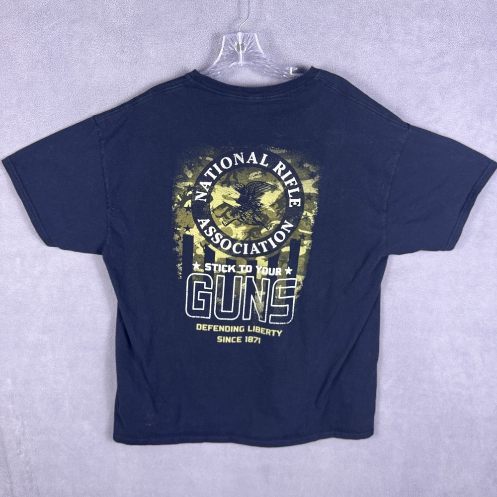 NRA National Rifle Association Shirt Mens XL Black Back Graphic Read!