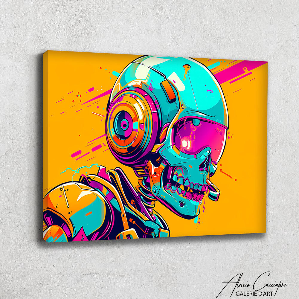Pop Art Painting Large Canvas Skull Wall Art Canvas Modern Art Prints Framed