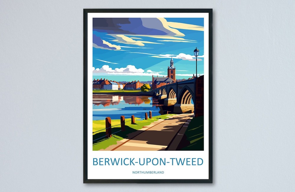 Berwickupontweed Travel Print Wall Art Berwickupontweed Wall Hanging Home Dcor