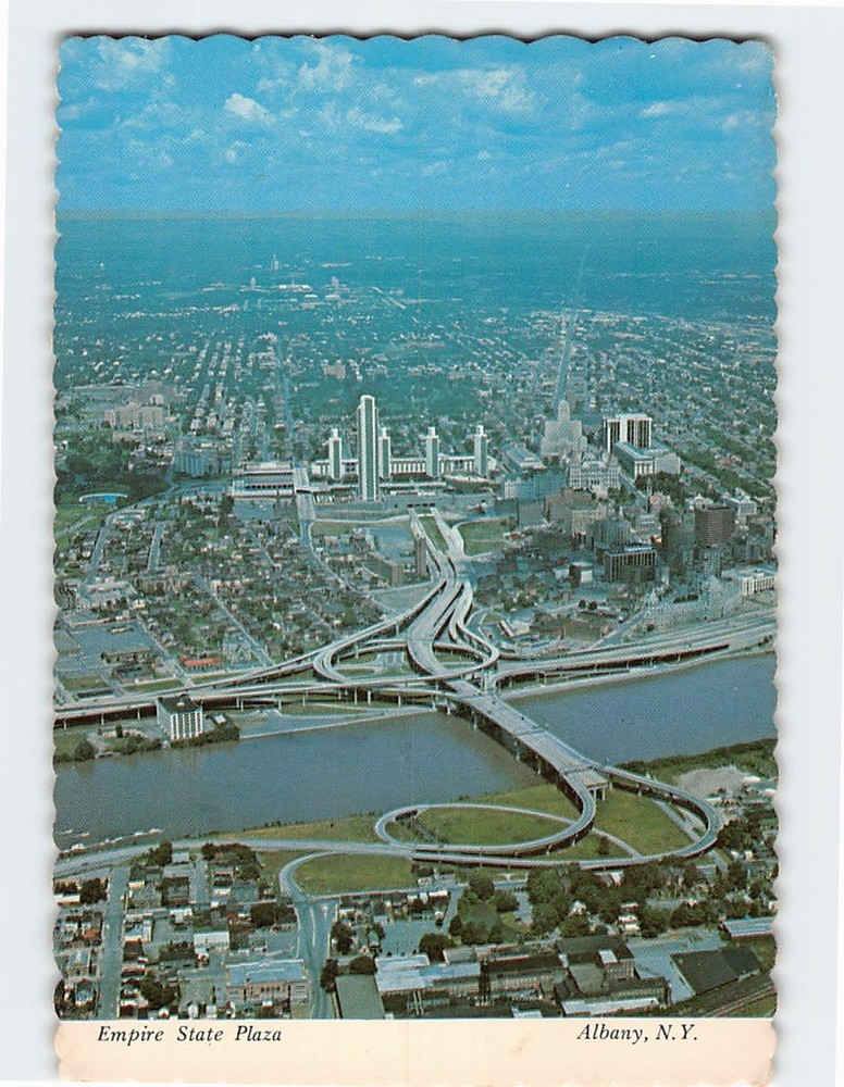 Postcard Aerial View Empire State Plaza Albany New York USA
