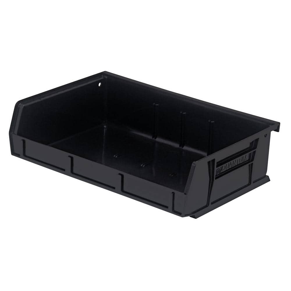 Ultra Series 2.11 Qt Black Stackable Hanging Bins 8-Pack