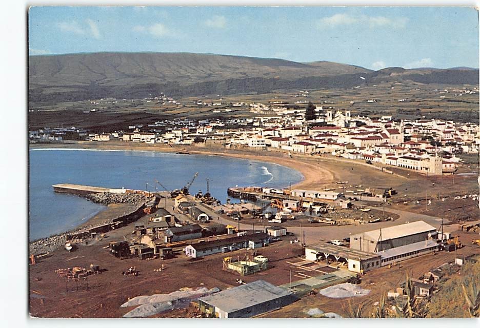 Postcard Aerial View Praia da Vitória Terceira Island Azores Portugal