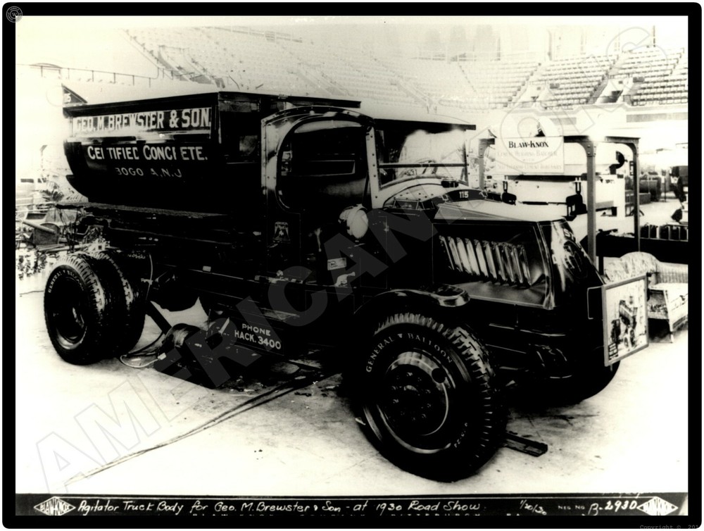 Mack Trucks AC New Metal Sign: 1930 Model AK at Road Show Display Blaw Knox Body