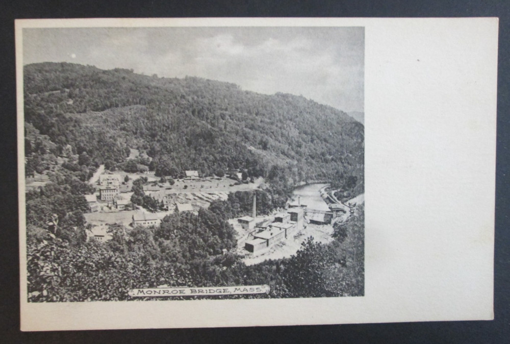 Birdseye View Monroe Bridge MA Unposted UDB Postcard