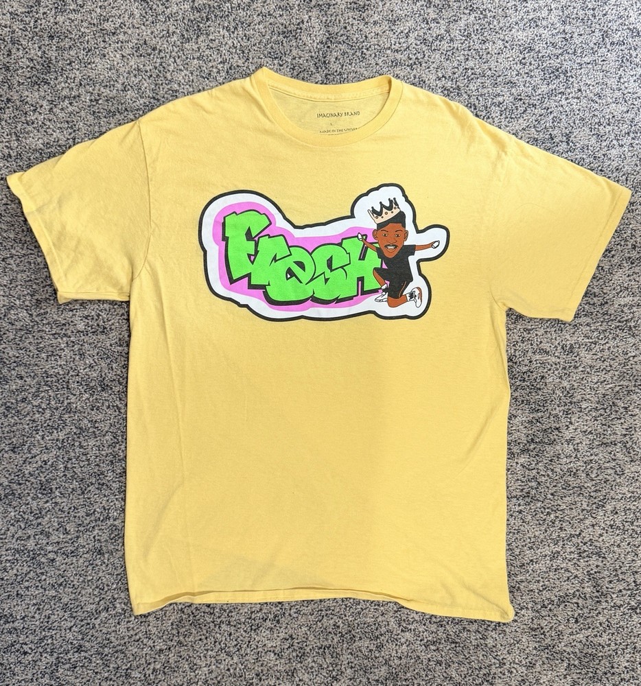 Fresh Prince of bel-Air - 90s Men’s Yellow Graphic Logo Tee – short Sleeve L